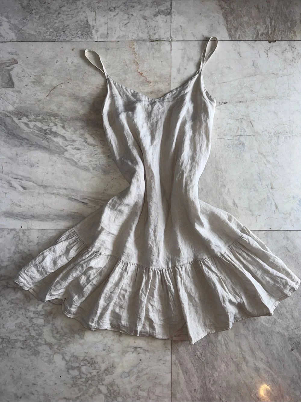 Bella Umbra 100% Pure Linen Italian Beige Sundress